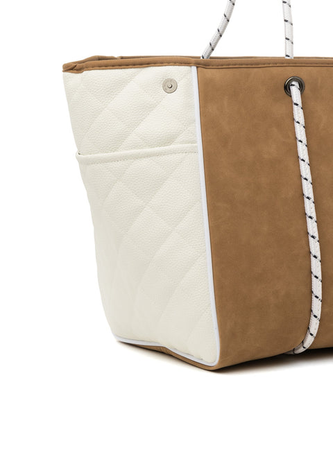 Haute Shore-Greyson Latte |  Neoprene Tote-Pink Dot Styles