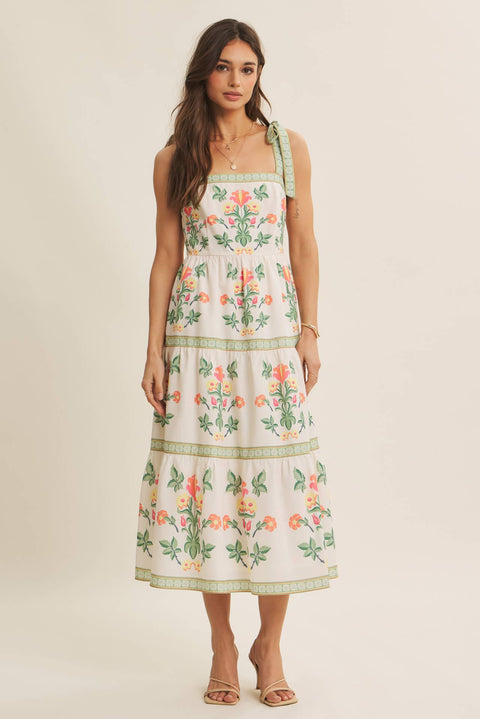 in february-Mia Floral Midi Dress-Pink Dot Styles