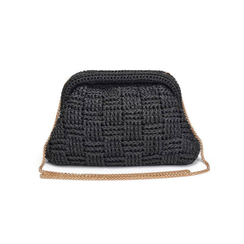 Urban Expressions-Annie Woven Clutch-Pink Dot Styles