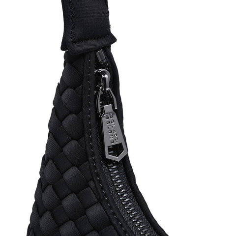 Harmonia - Woven Neoprene Shoulder Bag: Black