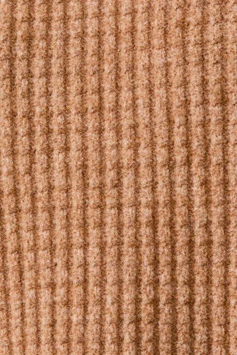 MOCK NECK SLEEVELESS OVERSIZE VEST: Beige / S