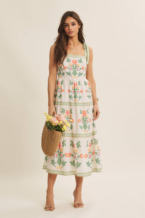 in february-Mia Floral Midi Dress-Pink Dot Styles