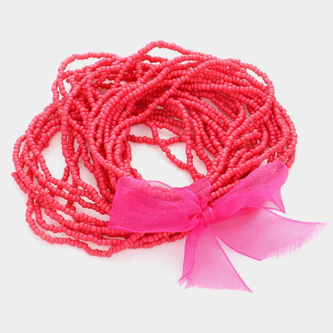 25PCS - Seed Beaded Stretch Bracelets
: Bl Mt