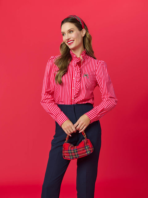 SCOTTIE TOP HANDLE BAG: RED