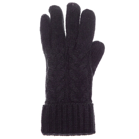 Solid Classic Cable Knit Winter Gloves