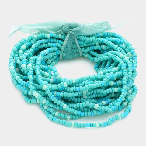 25PCS - Seed Beaded Stretch Bracelets
: Bl Mt
