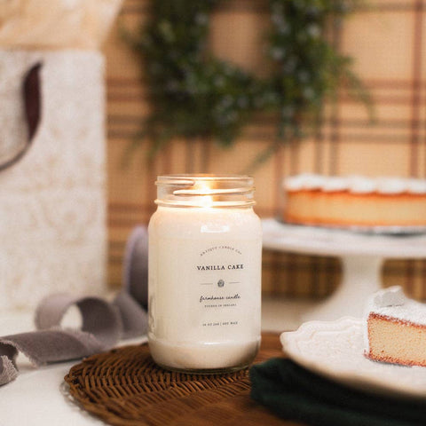 Vanilla Cake - Soy Wax Candle: 1 mason jar (16oz)