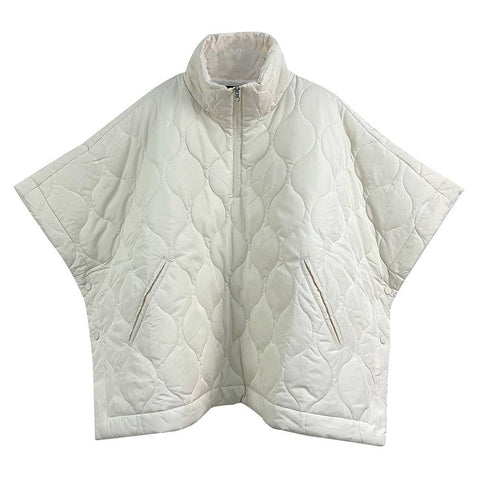 Quilted Puffer Pullover Poncho
