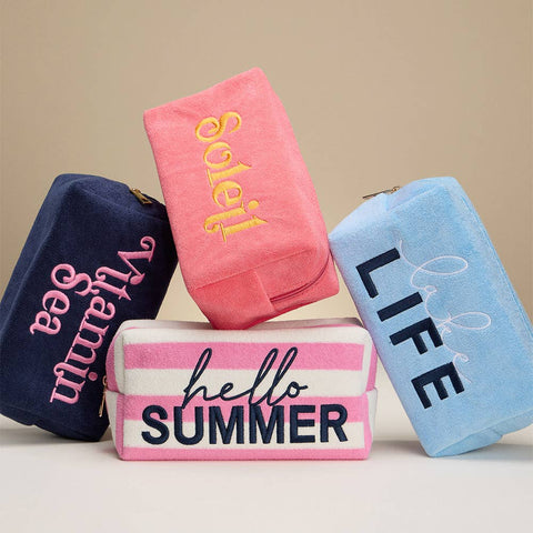 Lake Life Embroidered Cosmetic Pouch