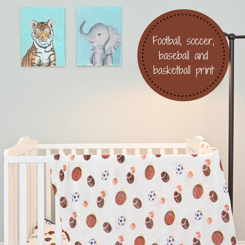 Go Sports! Baby Muslin Swaddle Blanket