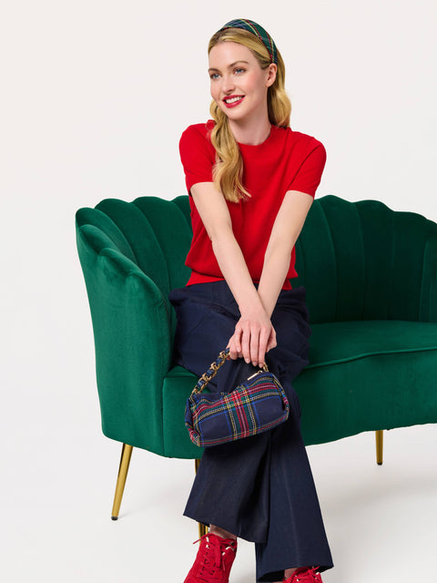SCOTTIE TOP HANDLE BAG: IVORY