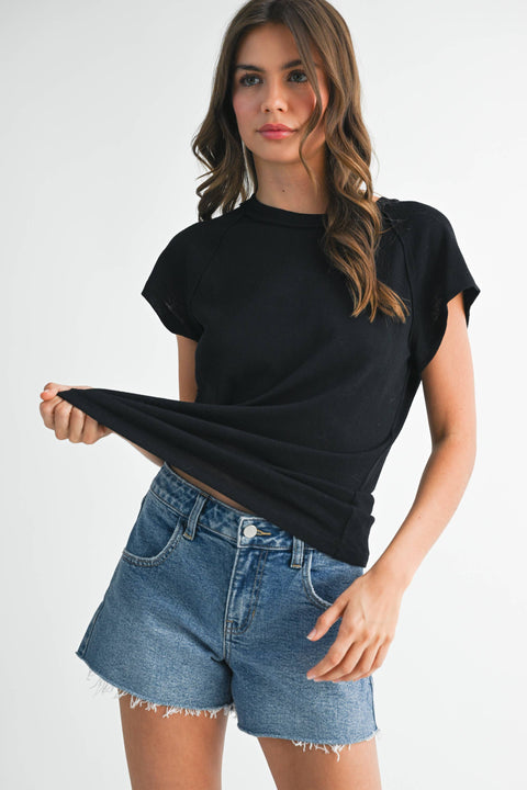 AEMI + CO-Ivy Short Sleeve Tee-Pink Dot Styles