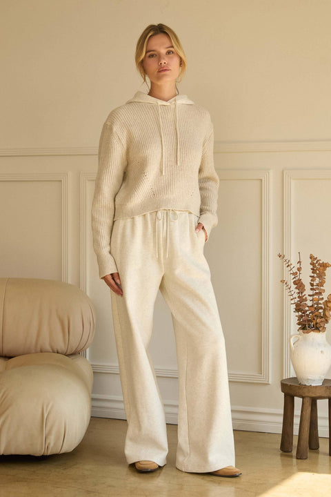 Elastic Waist Pull-On Sweatpants: Oatmeal