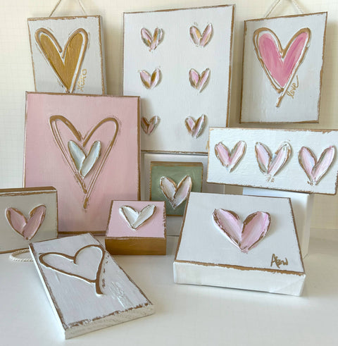 Coddiwomple-Heart block |  valentine | pastel | xoxo | love: Pink back/white heart-Pink Dot Styles