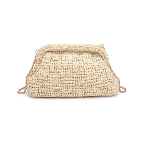 Urban Expressions-Annie Woven Clutch-Pink Dot Styles