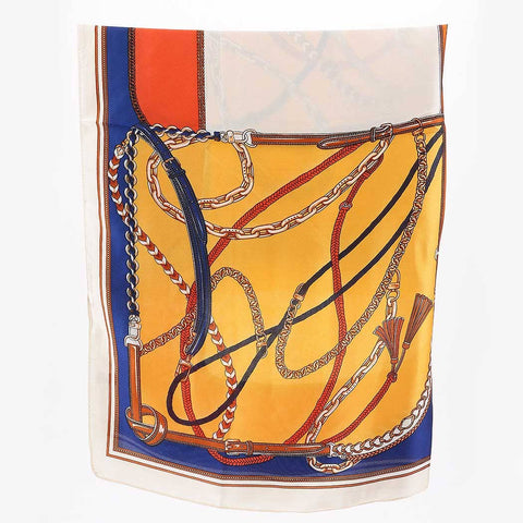 Multi Print Bandana: Chains and Tassel Design
