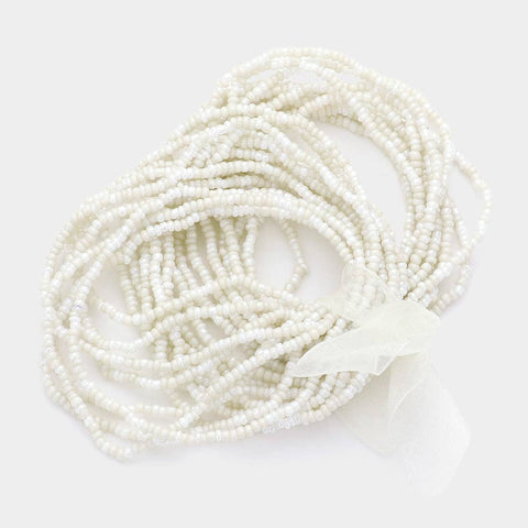 25PCS - Seed Beaded Stretch Bracelets
: Yellow