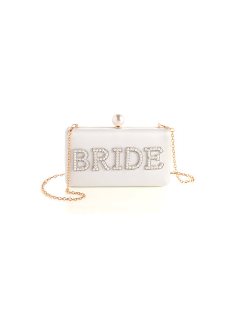 "BRIDE" PEARL MINAUDIERE, IVORY