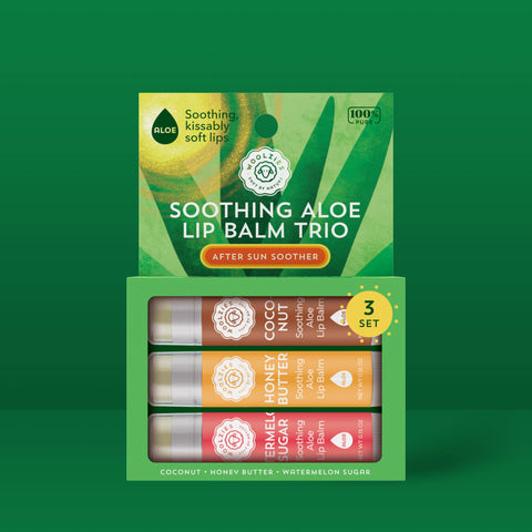 Woolzies-Soothing Aloe Lip Balm Trio - After Sun Soother-Pink Dot Styles