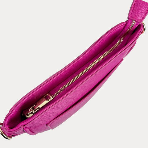 Madelyn Vegan Pebble Mini Messenger: Raspberry