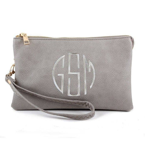7013 Monogrammable Three Compartments Crossbody Bag: White