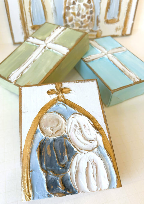 Coddiwomple-At the Church Door - Bride and Groom Wedding textured block-Pink Dot Styles