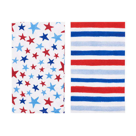 Patriotic Stars & Stripes 4th Of July Kitchen Towel Set 2
