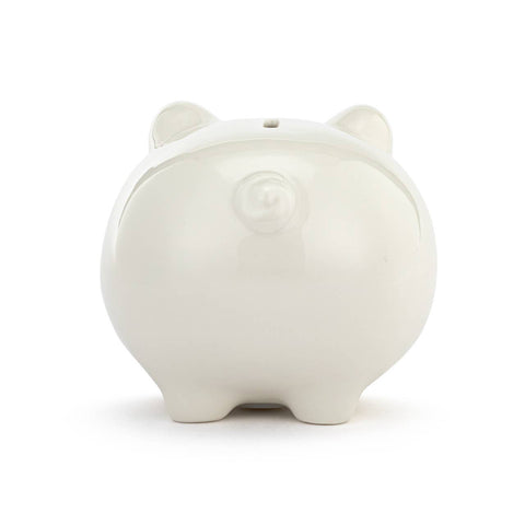 Neutral Ceramic Classic Piggy Bank - 7x5.5x6in