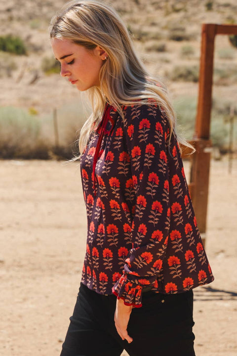 Floral Peter Pan Collar Blouse