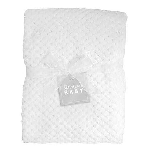 Stephan Baby by Creative Brands-Fleece Blanket - White Corn-Pink Dot Styles