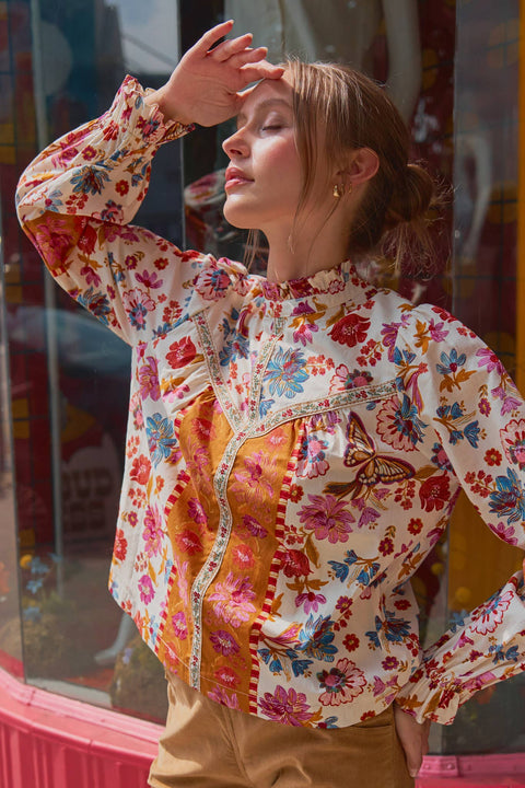 Floral Fall Blouse