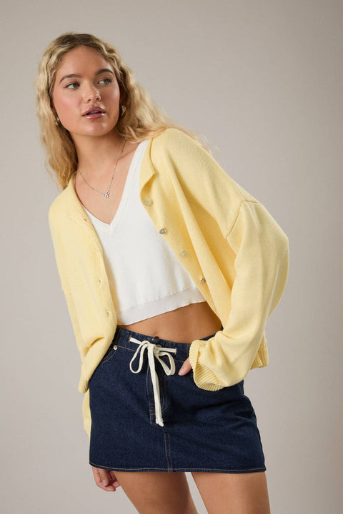 Butter Cardigan with Roll Neck