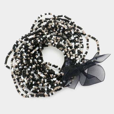 25PCS - Seed Beaded Stretch Bracelets
: Yellow