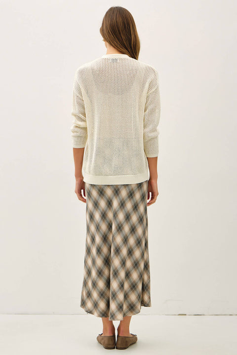 Be Cool-Open Knit Lightweight Sweater-Pink Dot Styles