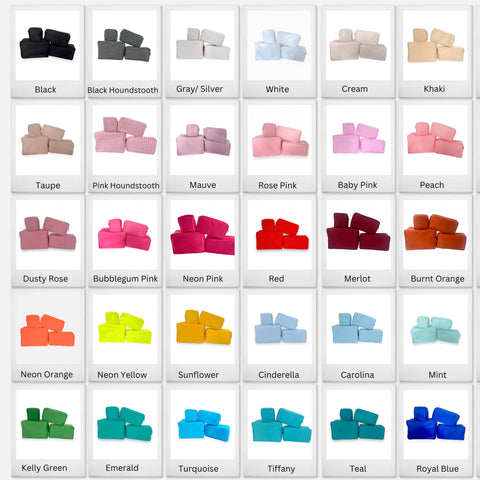 Social Grace & Company-Nylon Pouch Cosmetic Bags- Perfect for Rush Bags: Carolina Blue / Extra Large-Pink Dot Styles
