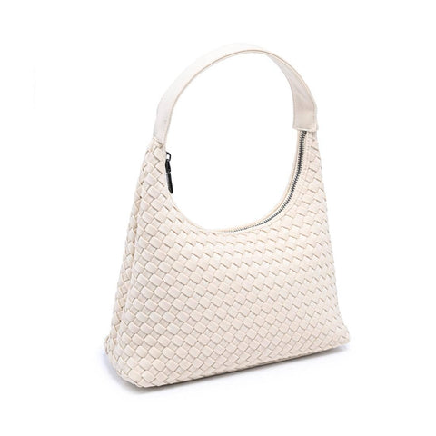 Harmonia - Woven Neoprene Shoulder Bag: Cream