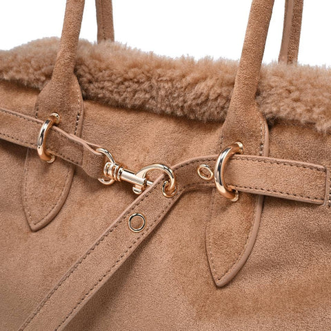 Tommy Faux Suede Satchel