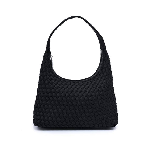 Harmonia - Woven Neoprene Shoulder Bag: Black