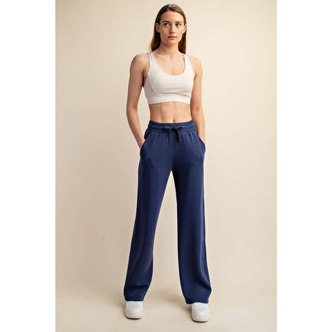 Modal Scuba Straight Pants: Smoky Navy