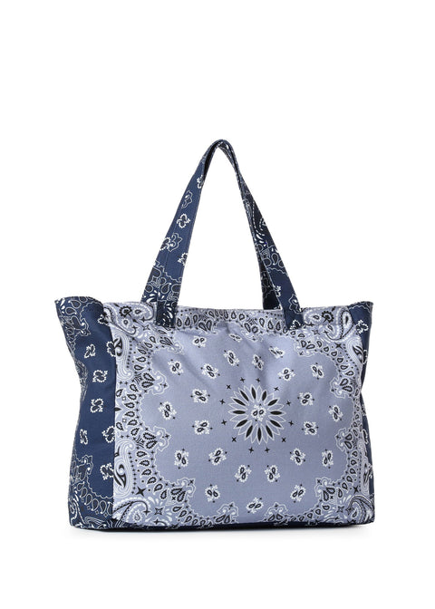 Bailey Bandana Tote I Navy/Light Blue
