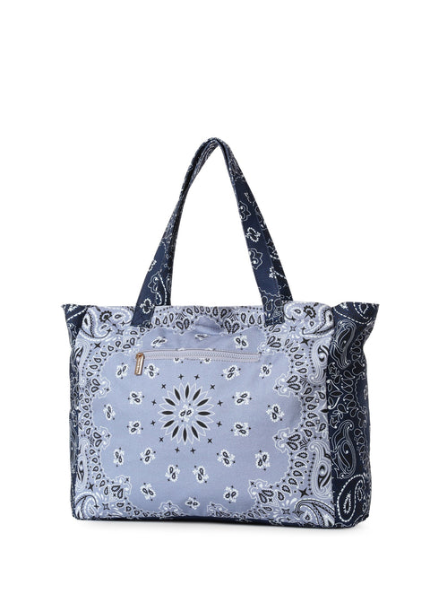 Bailey Bandana Tote I Navy/Light Blue