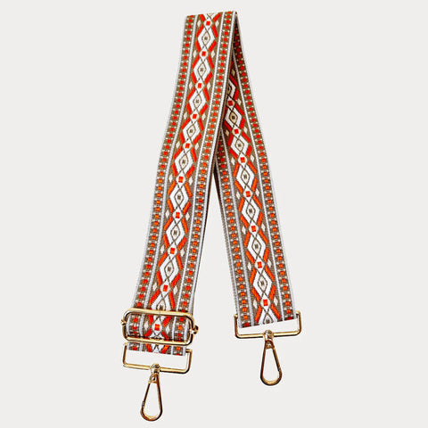 Double Diamond | Embroidered Strap (gold hardware) (Final Sale)