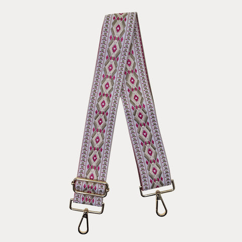 Double Diamond | Embroidered Strap (gold hardware) (Final Sale)