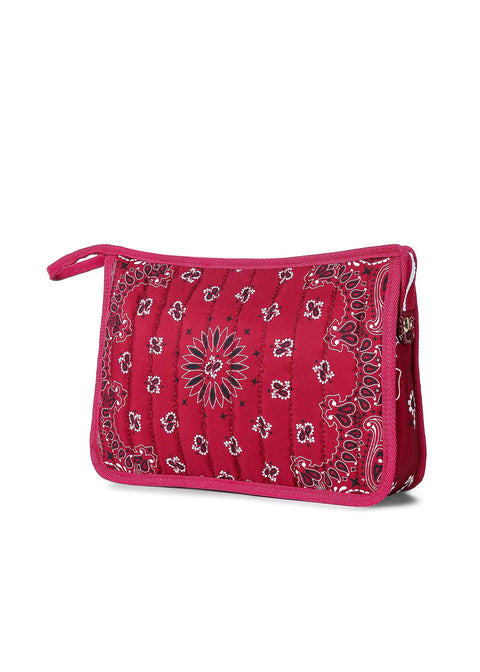 Beau Crimson/White Bandana Pouch