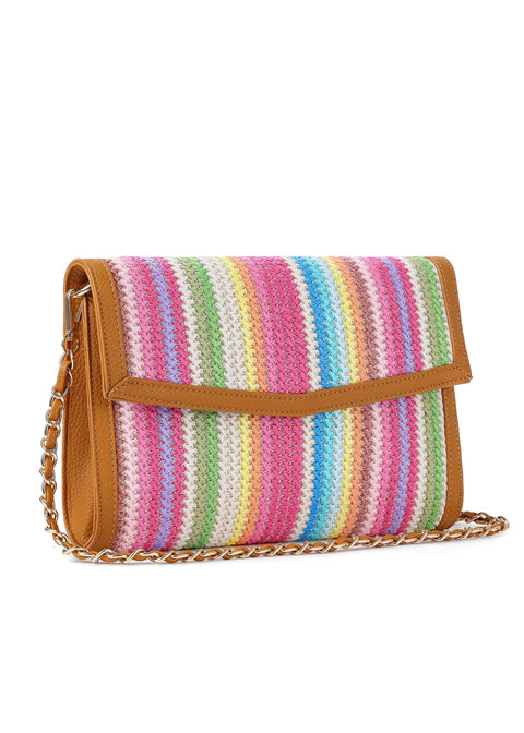 Beth Paradise I Raffia Clutch