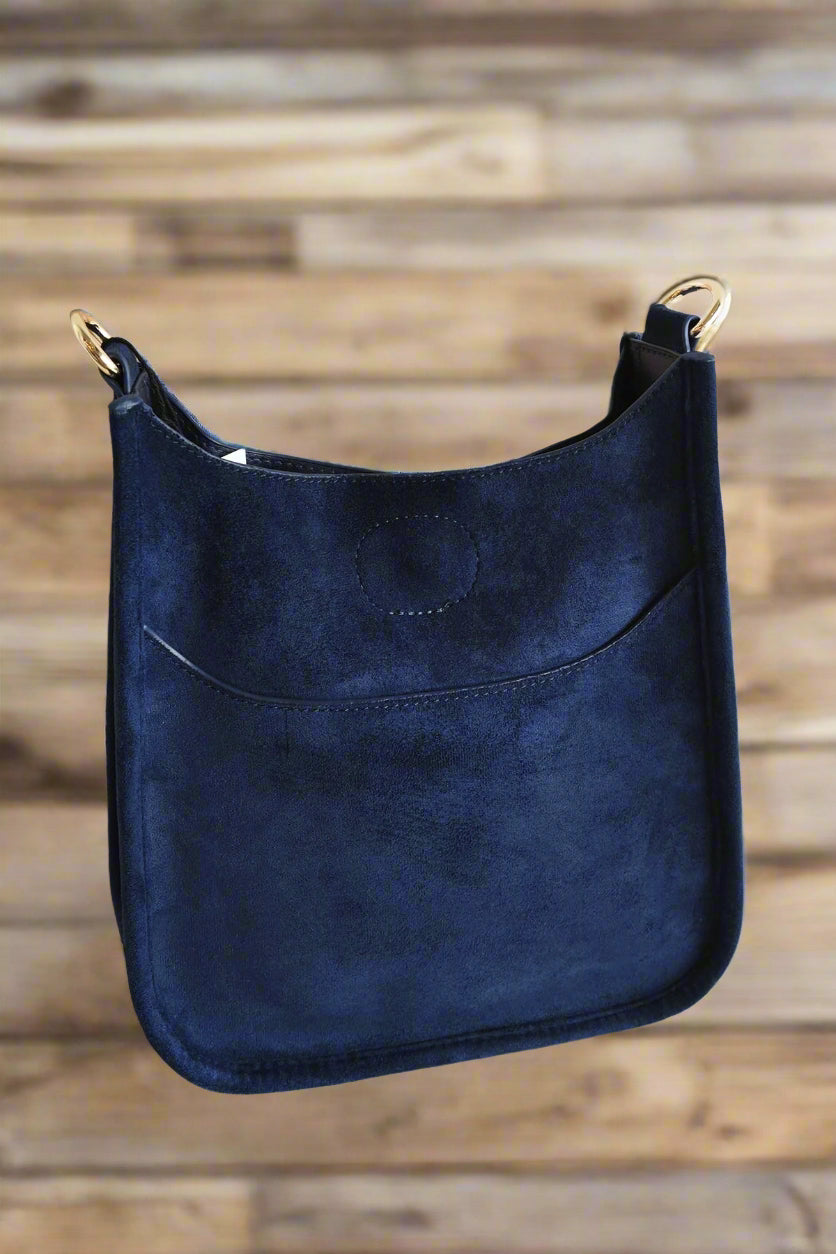 AHDORNED Mini Black Gold Studded Vegan Crossbody Messenger NO