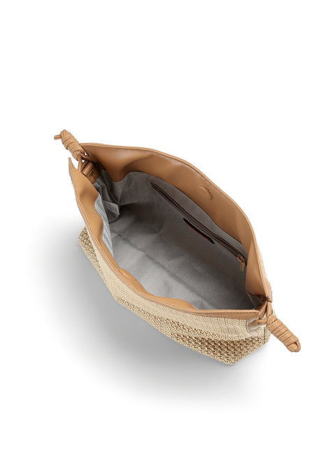 Taylor Capri I Toast Raffia Convertible Crossbody/Clutch