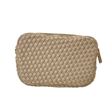 Lindsey Cashmere (Cream) | Woven Neoprene Camera Crossbody (Final Sale)