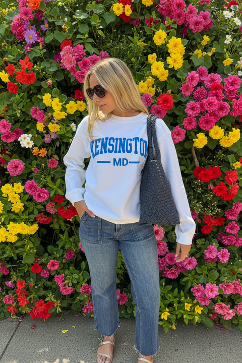 Fashion City-Town Favorite - Kensington MD Sweatshirt-Pink Dot Styles