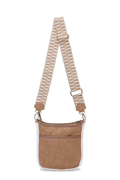 Jeri Latte| Mini Suede Neoprene Crossbody